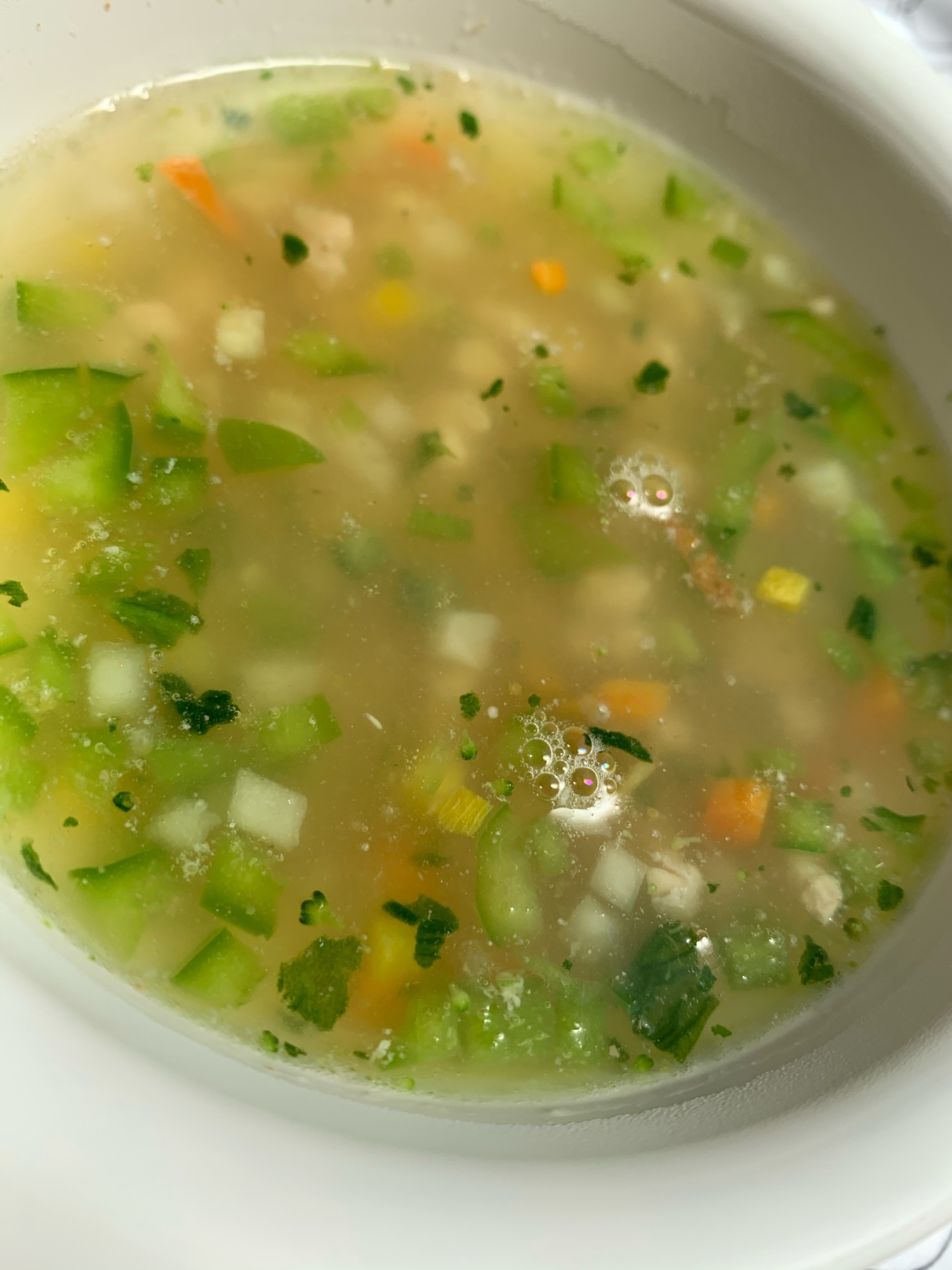 離乳食☆納豆と鶏レバーのスープ
