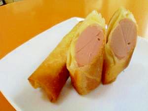 残った春巻きの皮で ソーセージとチーズの簡単春巻き レシピ 作り方 By Toko 楽天レシピ