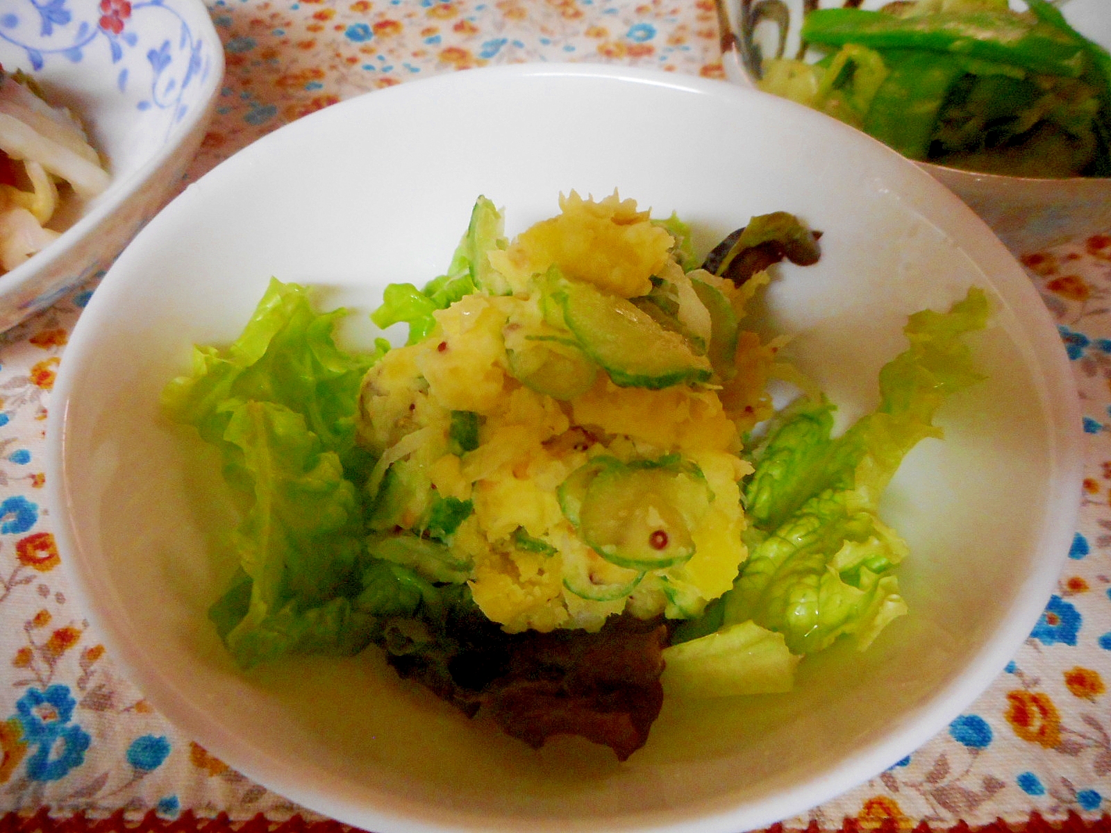 さつま芋ときゅうりのマスタードサラダ