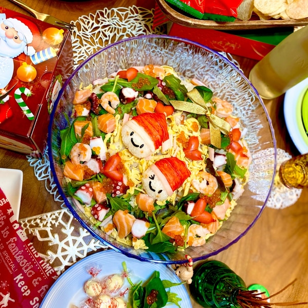 ちらし寿司 クリスマスバージョン リース キャラ レシピ 作り方 By Coconut Kitchen 楽天レシピ ちらし寿司 クリスマスバージョン リース キャラ レシピ 作り方 By Coconut Kitchen 楽天レシピ