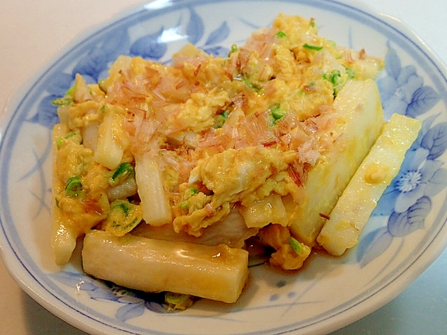 麺つゆで　長芋の卵炒め