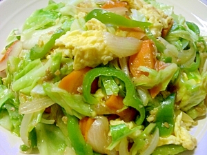 卵と野菜の醤油麹炒め