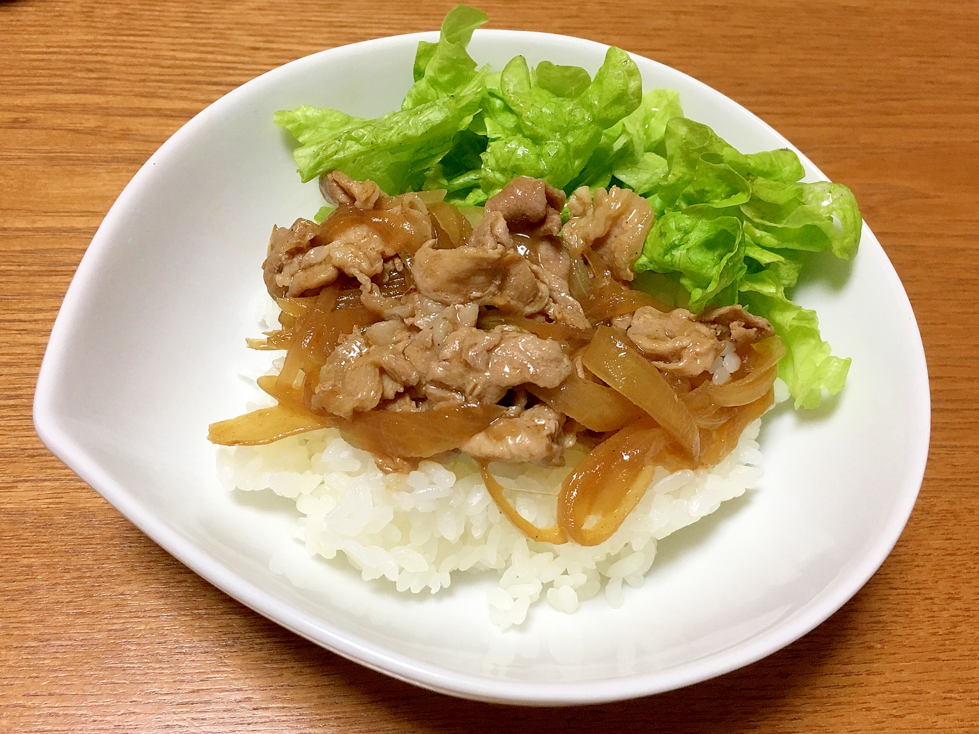 豚肉と玉ねぎの小丼