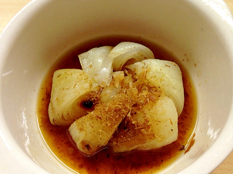 玉ねぎ丸ごとレンチンポン酢