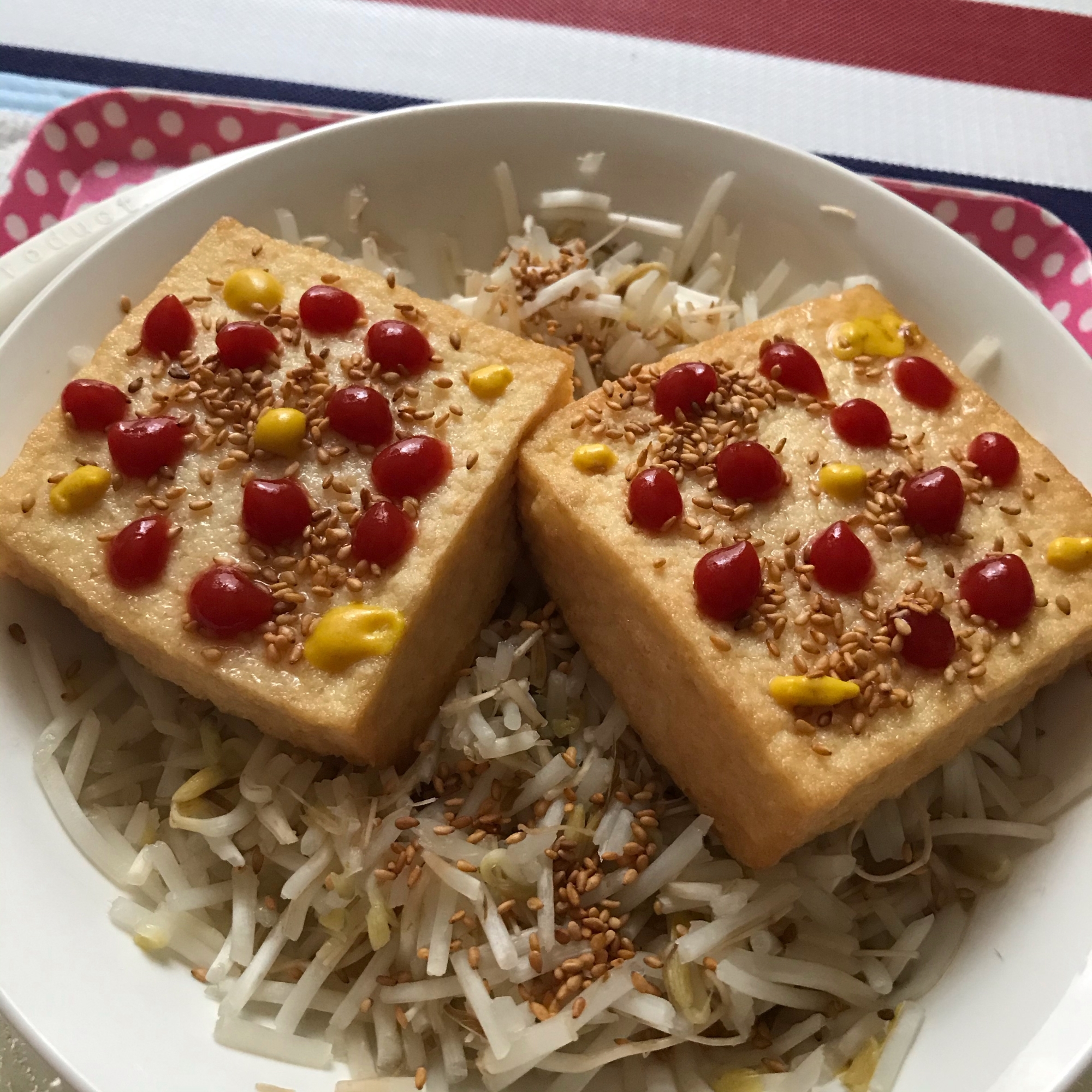 [電子レンジ]厚あげ&もやしシンプル蒸し