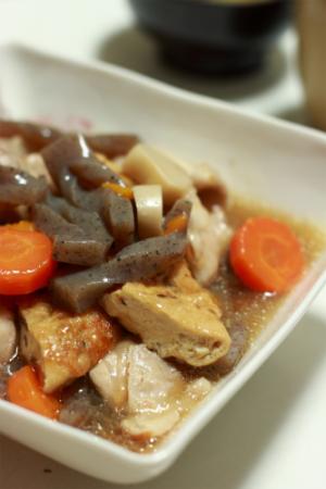 鶏モモとがんもの治部煮風
