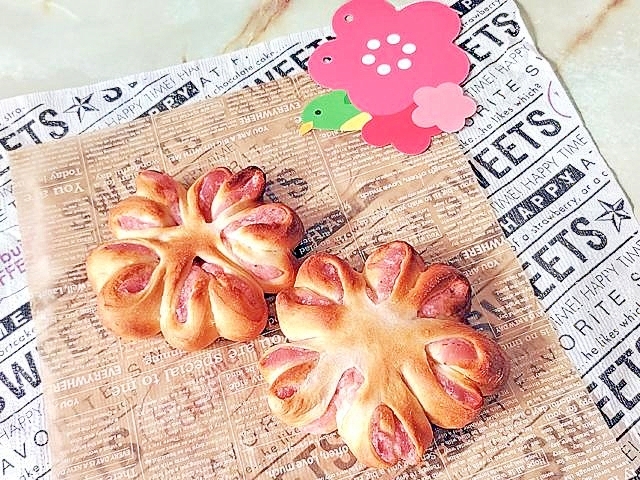 スタンドミキサーで!桜あんの桜あんぱん♪