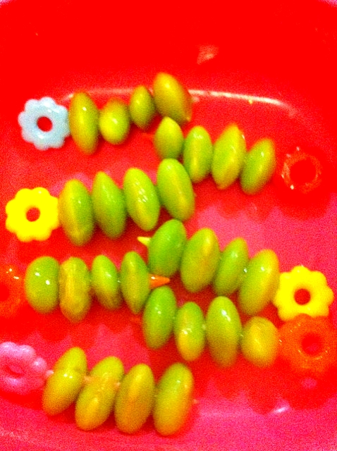 お弁当に 冷凍ｏｋ 枝豆が可愛く 枝豆の串刺し レシピ 作り方 By Maru 楽天レシピ