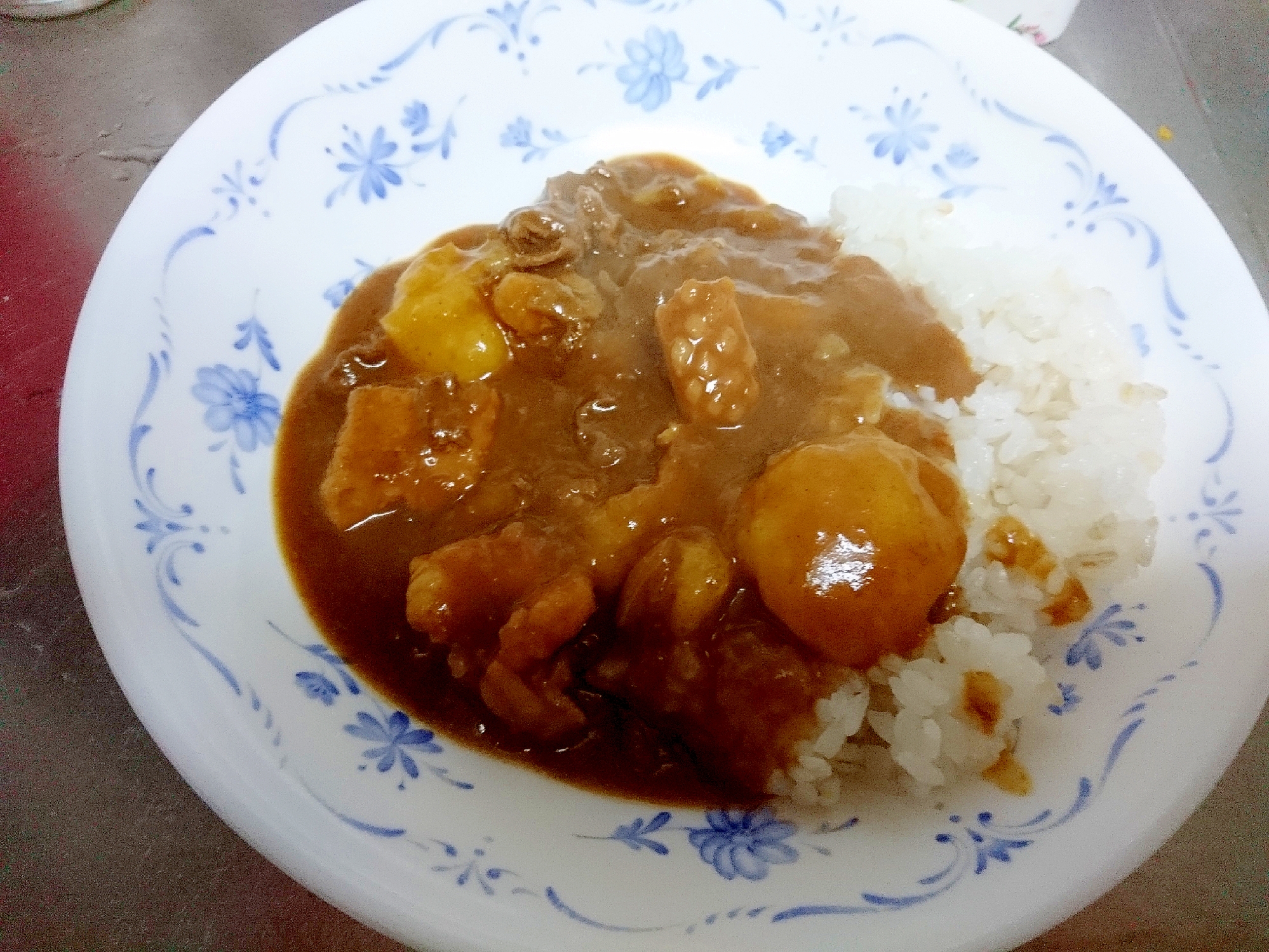 シーフードミックスと牛肉のカレー