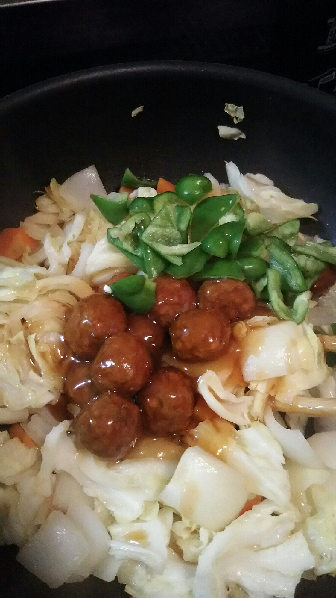 肉団子と野菜の甘酢炒め