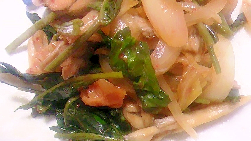 空芯菜とキムチの炒め物‏