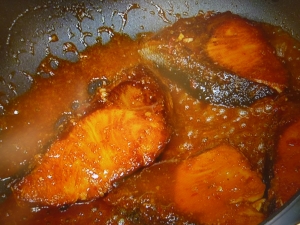 鯖のピリ辛味噌煮