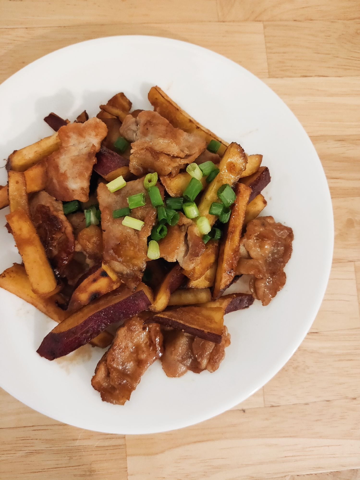 さつまいもと豚肉の照り焼き✡