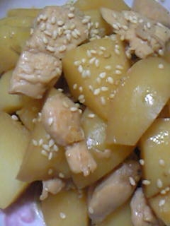 塩麹ｄｅ❤鶏胸肉とジャガイモのすき焼きのタレ仕立❤