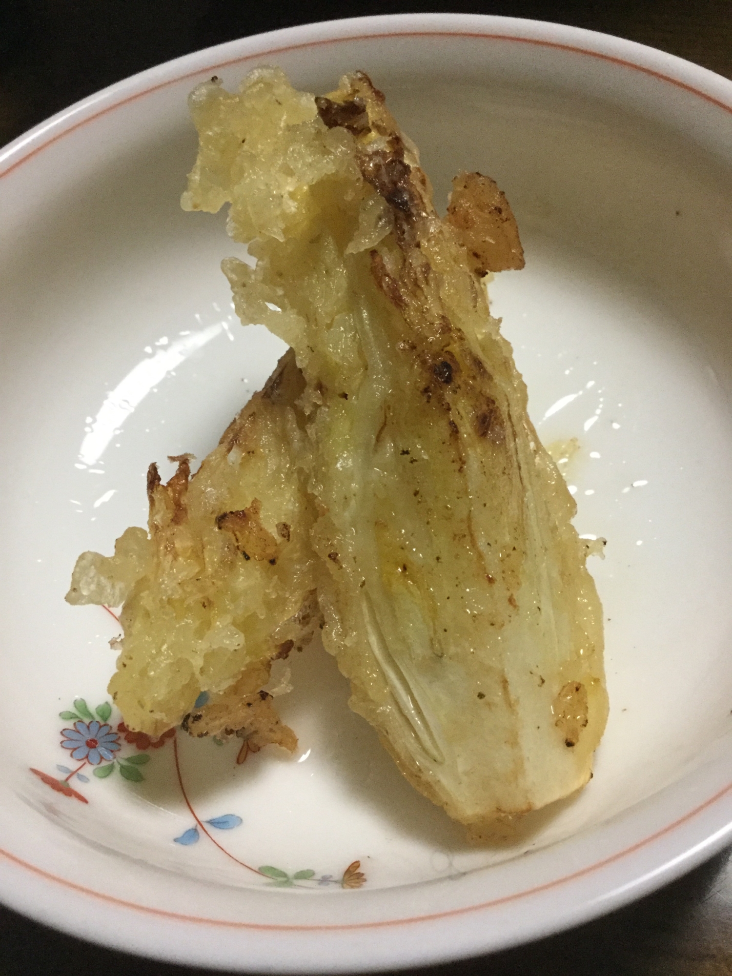 白菜のカツオ味の天ぷら