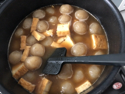 厚揚げとこんにゃくの煮物、ホッとする味