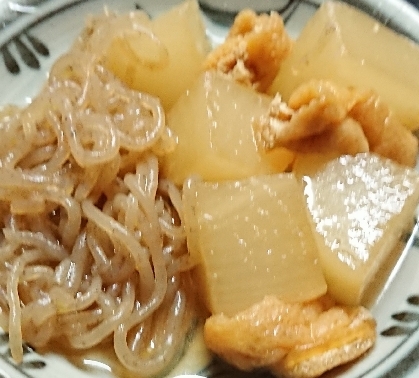 大根と糸こんにゃく油揚げの煮物