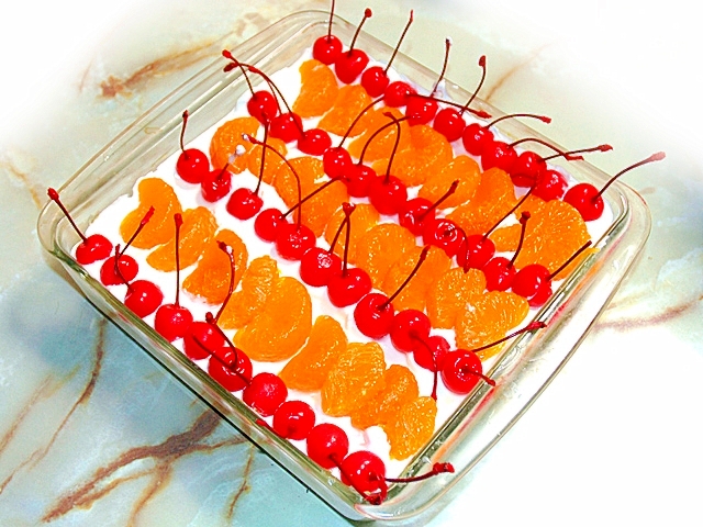 イワキのケーキ型で みかんとチェリーたっぷりケーキ レシピ 作り方 By Torezu 楽天レシピ