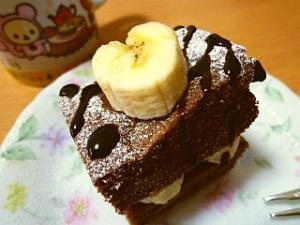 ブラウニーDE王道☆バナナチョコケーキ♪