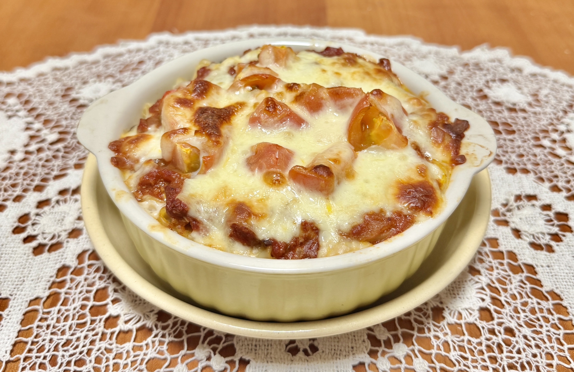 作り置き素材で作る☆ミートスパゲティグラタン