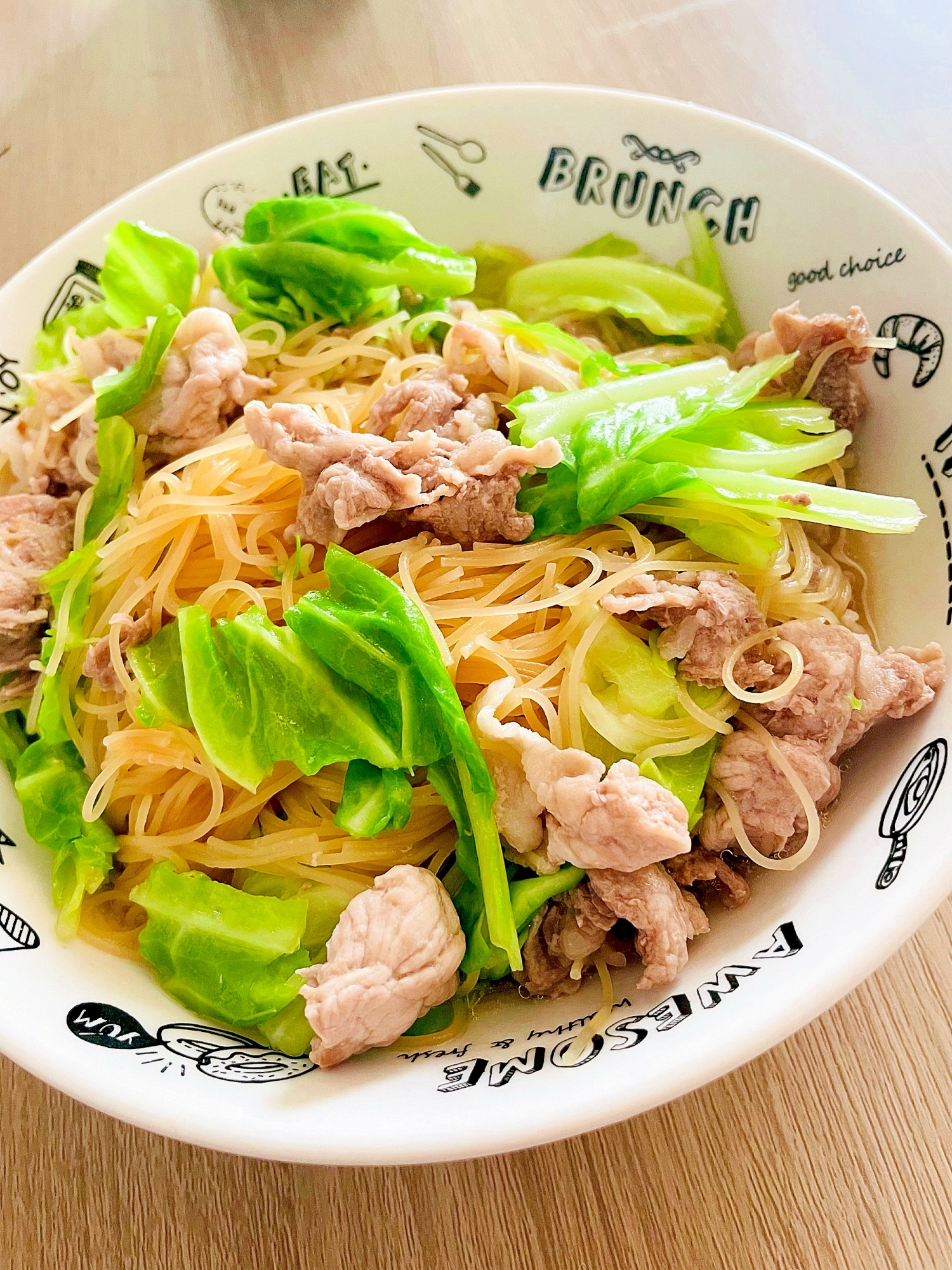 豚肉とキャベツの焼きそば