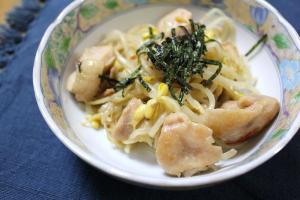 豆もやしと鶏肉の和風ツナ炒め