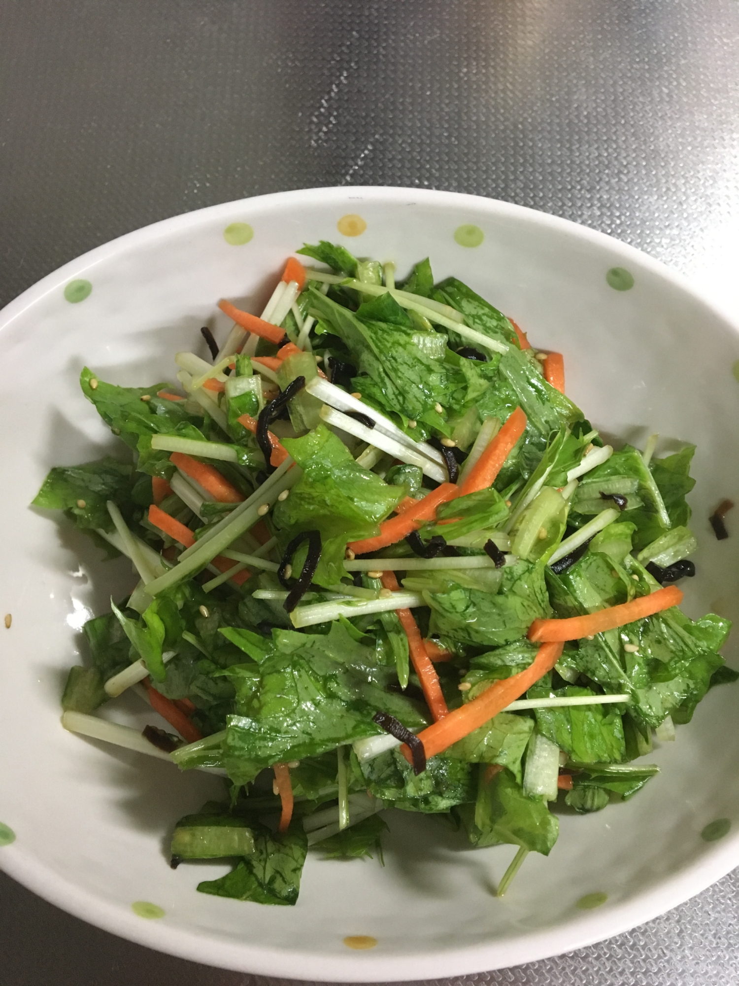 ロメインと水菜のシャキシャキあえ～