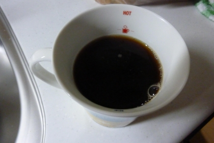 粒あんと生姜のあったかコーヒー