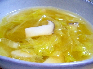 食物繊維たっぷり!エリンギとレタスのスープ