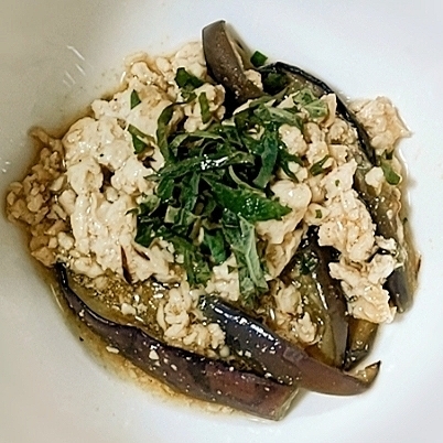 なすとひき肉のあんかけ