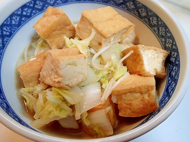 すき焼き風　❤白菜＆エノキ＆揚げ豆腐の炒め煮❤