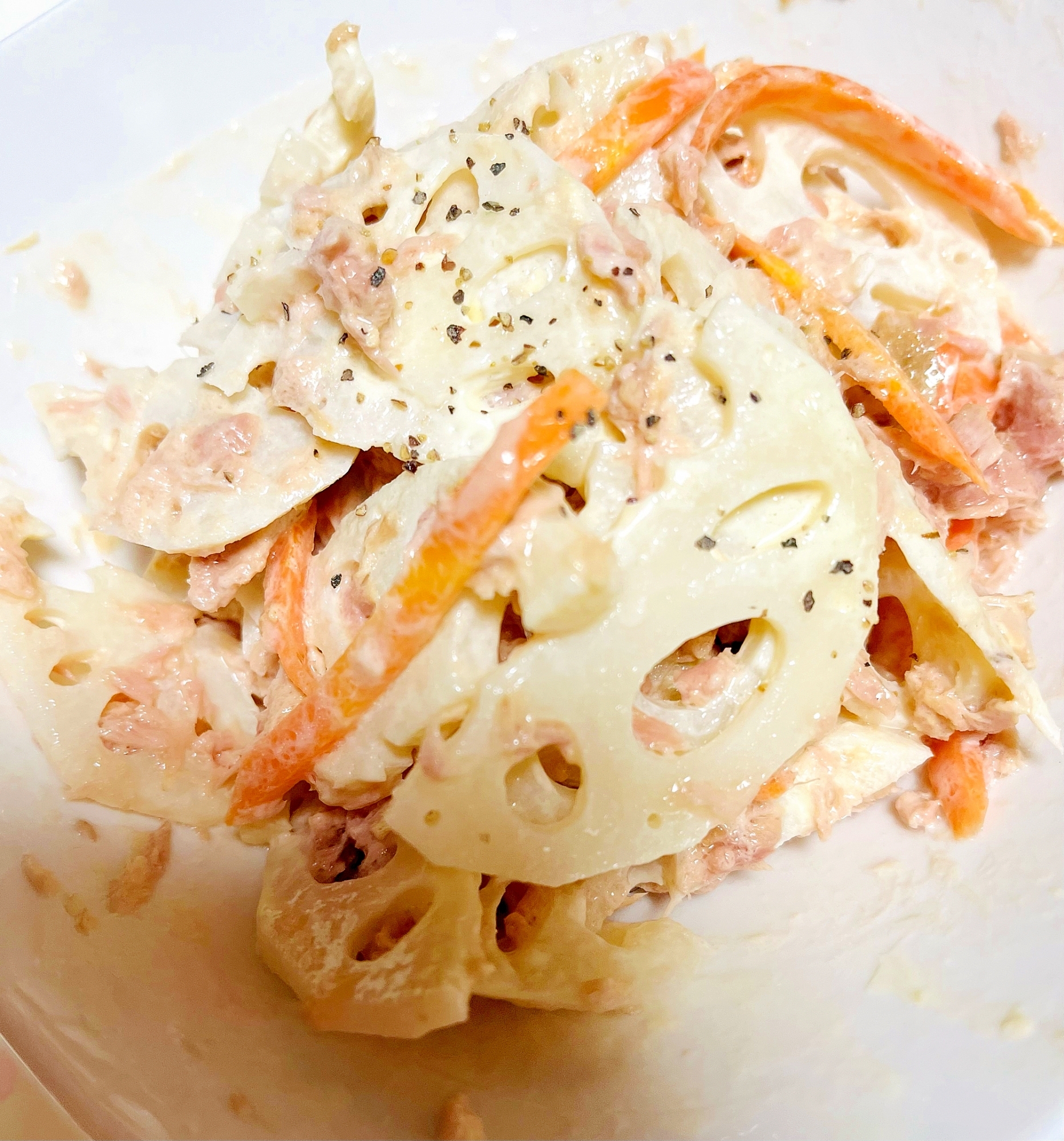 れんこんと人参のツナサラダ