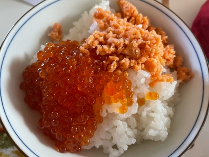 焼き鮭といくらの贅沢親子丼