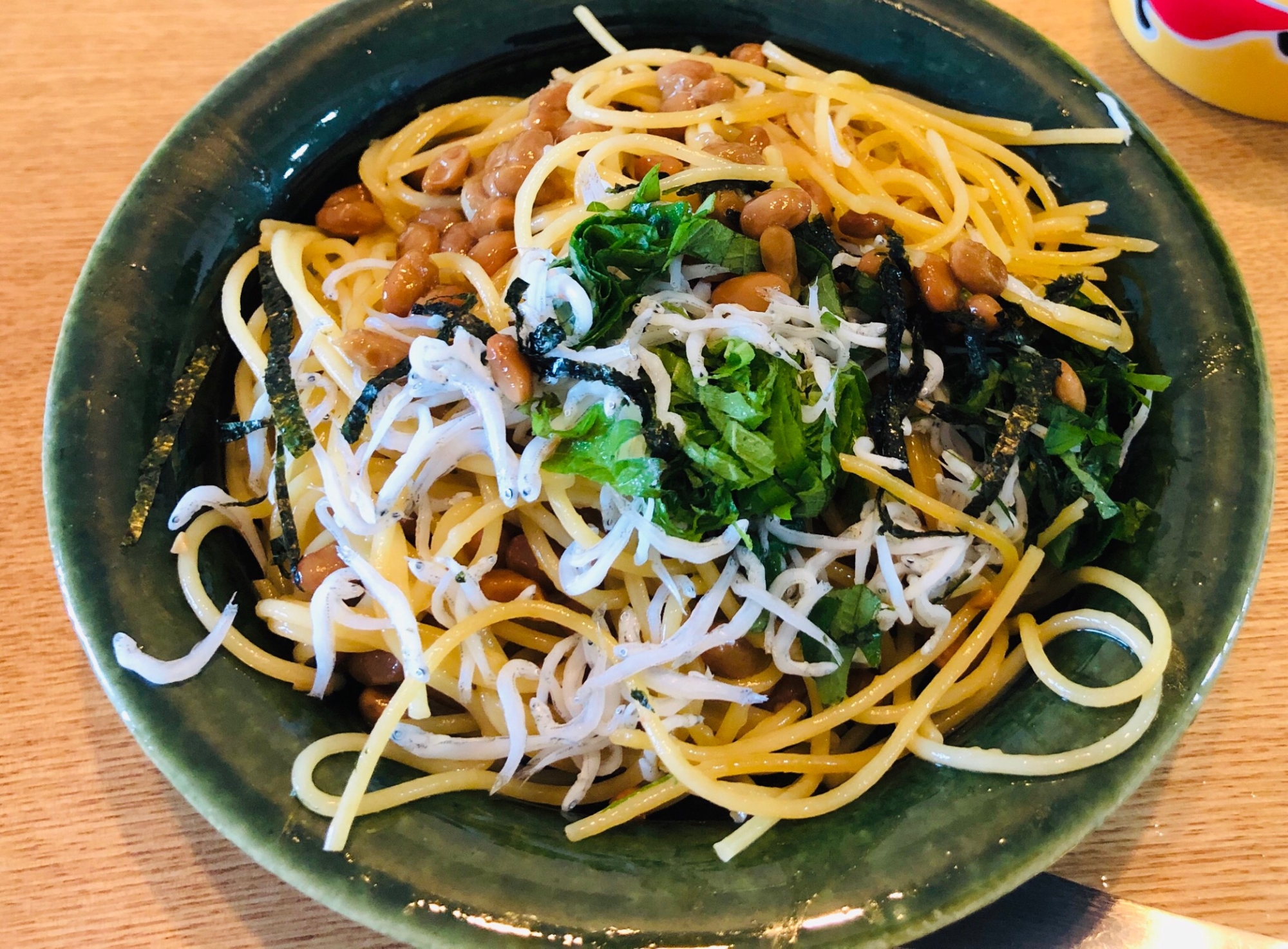 バター醤油風味　納豆のパスタ