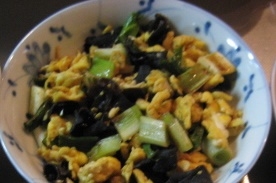 きくらげと卵の炒め物
