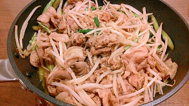 もやしと豚肉のプルコギ風