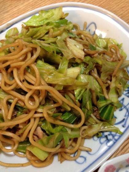 ホットプレートで焼きそば♪