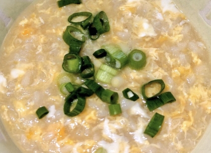 固くなったご飯をリメイク☆かきたま雑炊