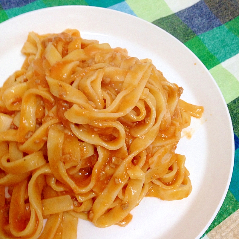 簡単！時短！レンジでミートソースパスタ★