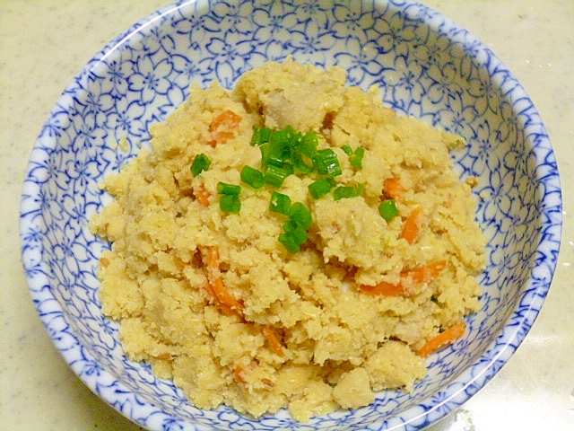 簡単 節約おつまみ おからとネギとにんじんの卯の花 レシピ 作り方 By みずたまsweet 楽天レシピ