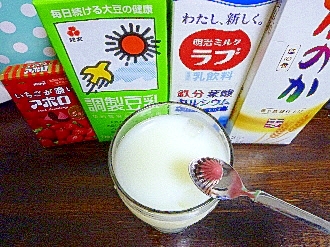 アイス♡苺が濃いアポロ入♡豆乳ミルク酒
