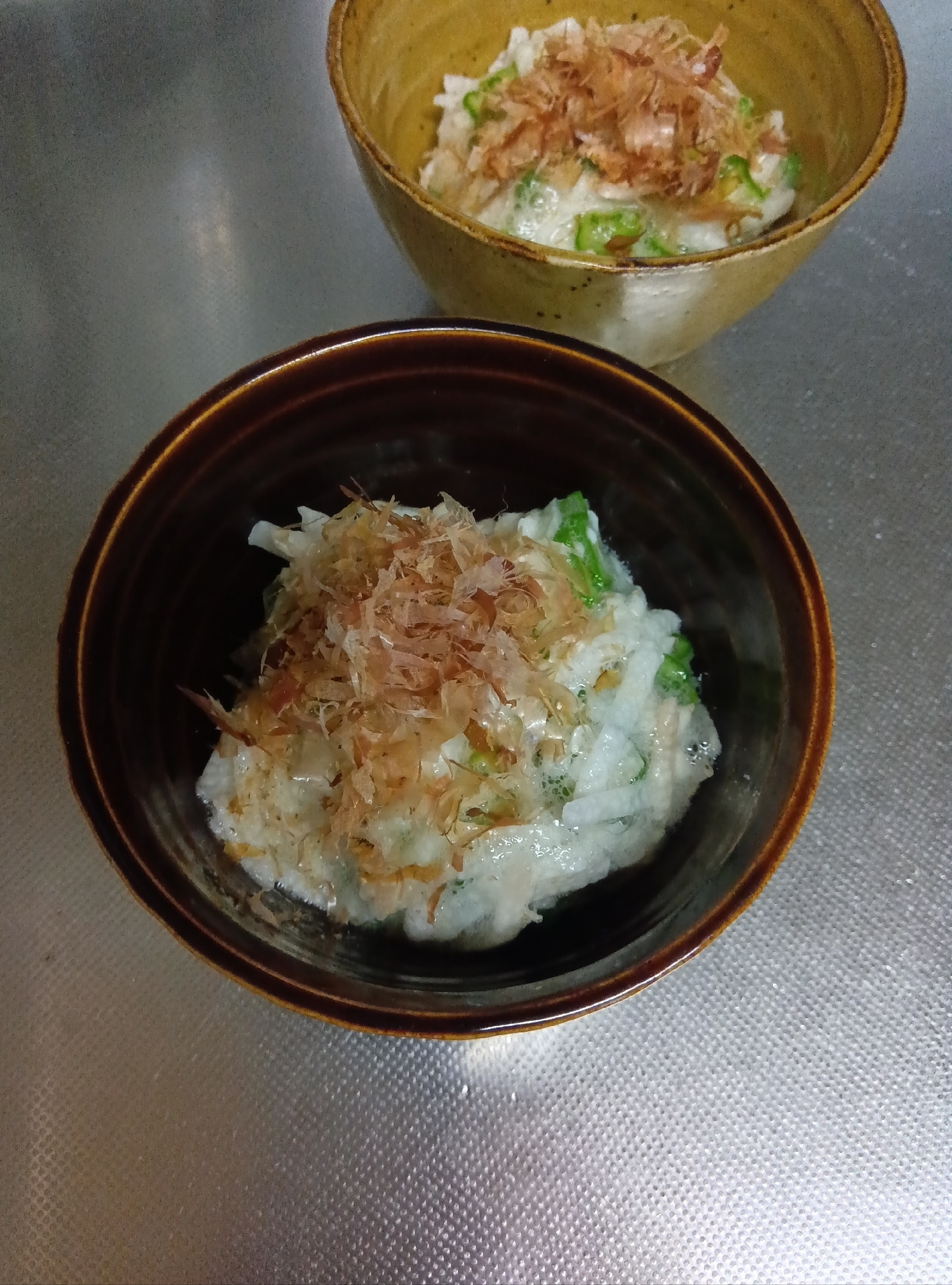 長芋とオクラの白だし和え