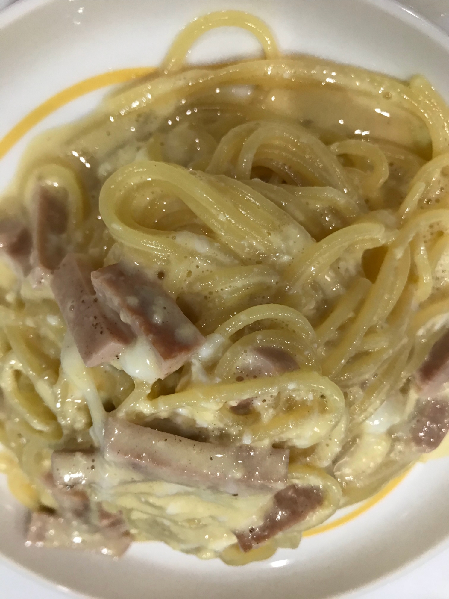 牛乳で手軽 こどものカルボナーラ レシピ 作り方 By くうぼう 楽天レシピ