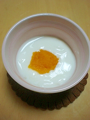 【離乳食初期】かぼちゃヨーグルト