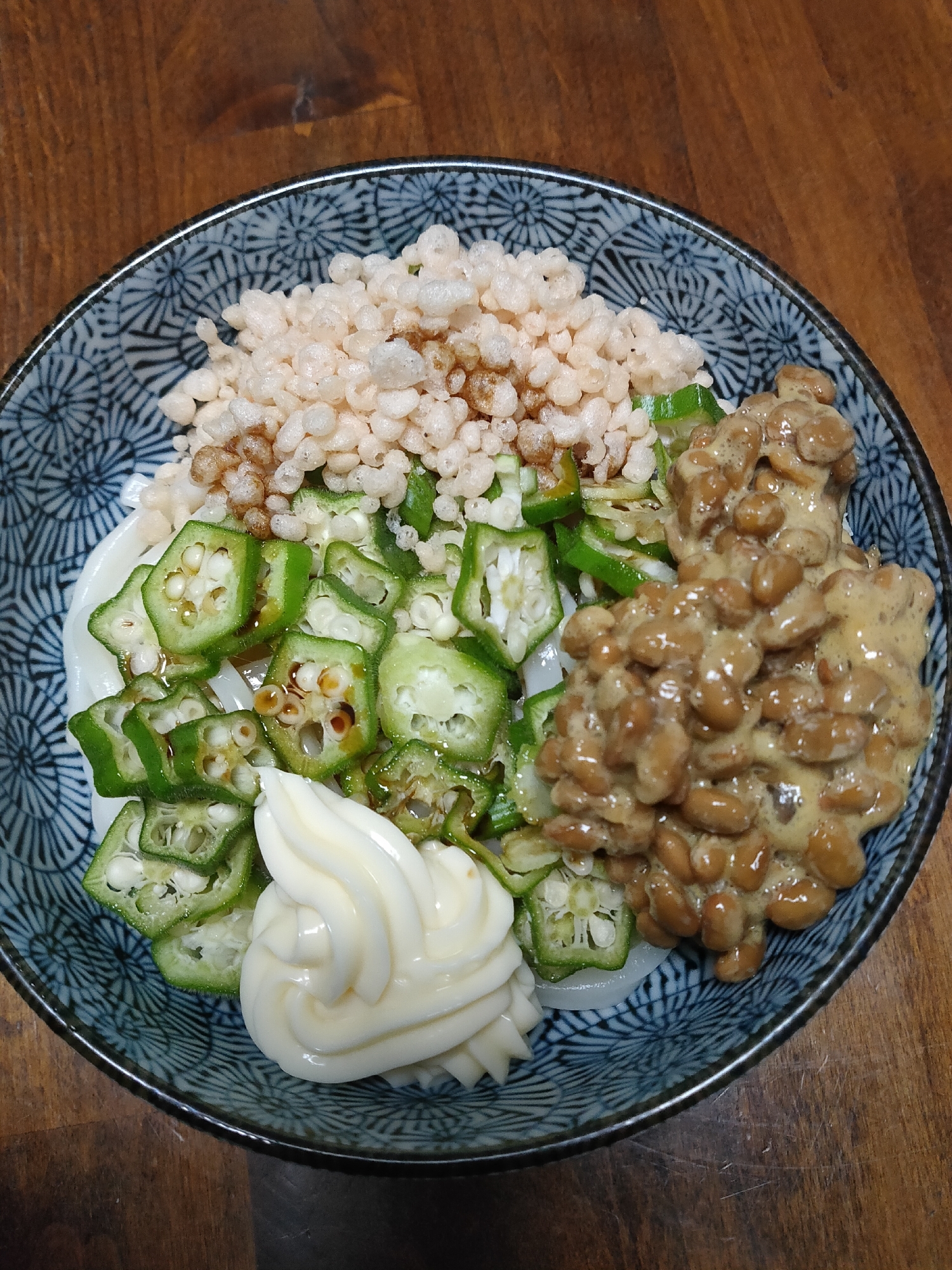 ズボラ飯！！オクラ納豆う丼！