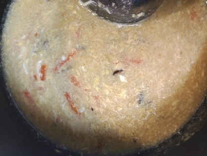椎茸とにんじんと卵の中華スープ