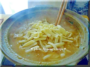 豆乳カレーチーズうどん