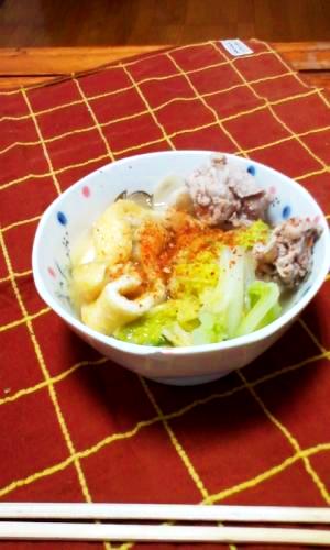 おあげを入れた白だし鍋
