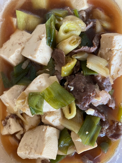 【定番】フライパンでササッと♪肉豆腐
