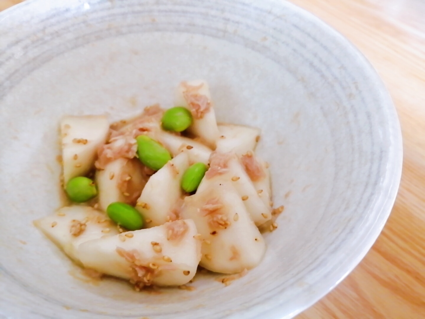 かぶとツナと枝豆の和え物